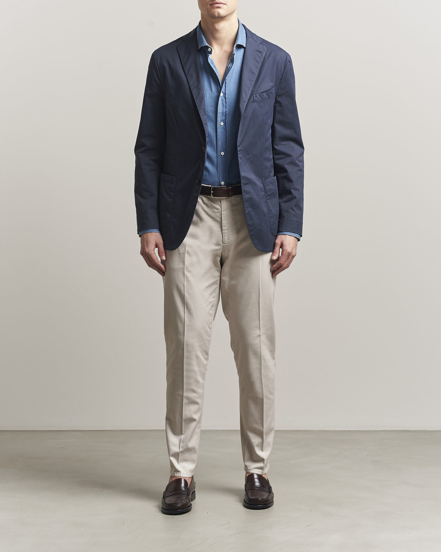 Heren | Blazers | Boglioli | K Jacket Supima Cotton Blazer Navy
