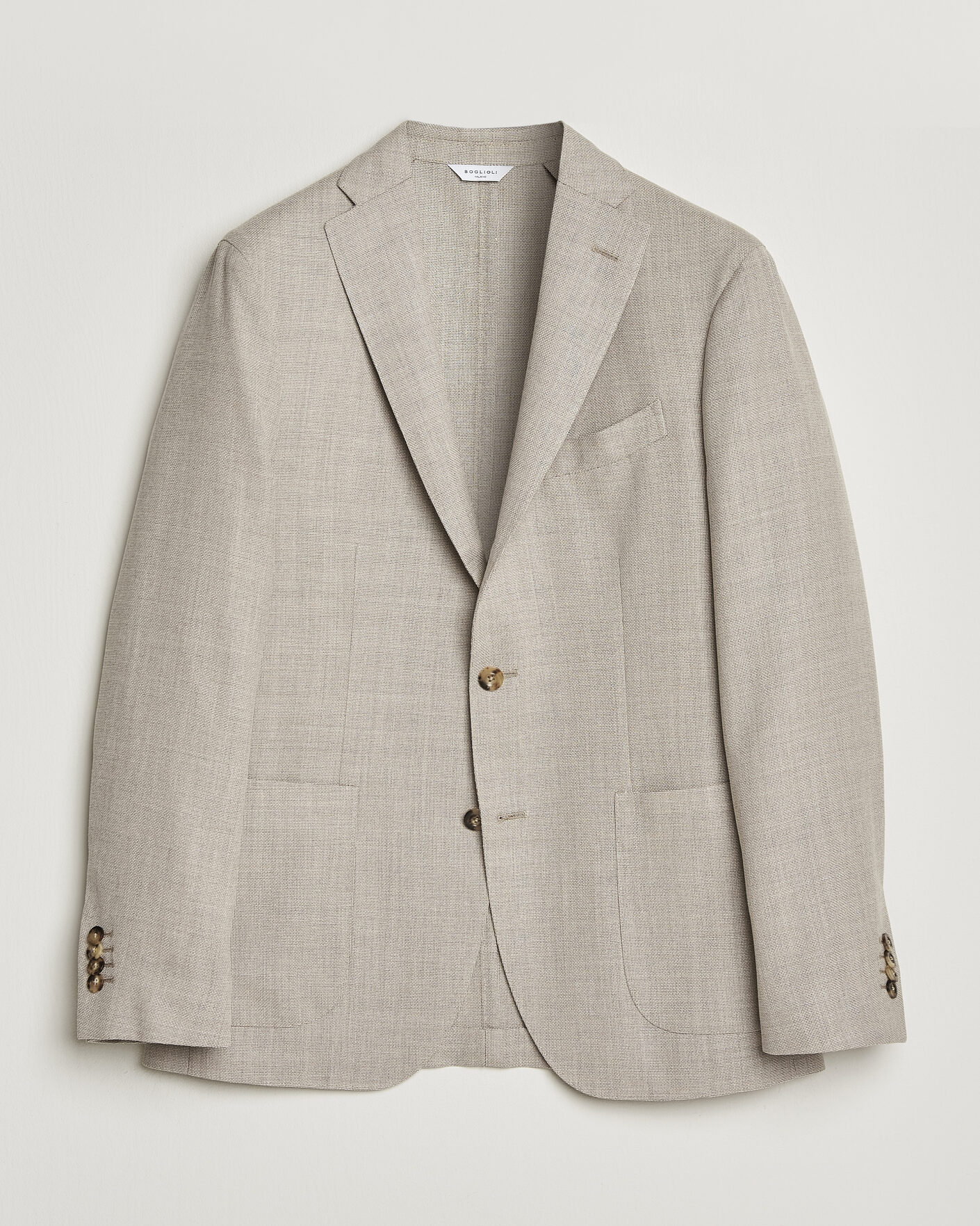 Heren | Blazers | Boglioli | K Jacket Wool Hopsack Blazer Light Beige