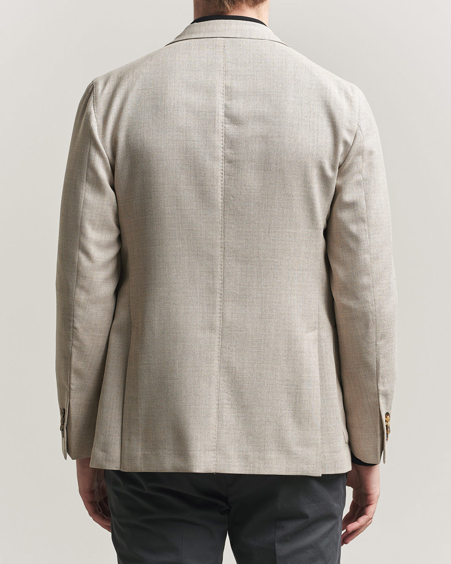 Heren | Blazers | Boglioli | K Jacket Wool Hopsack Blazer Light Beige