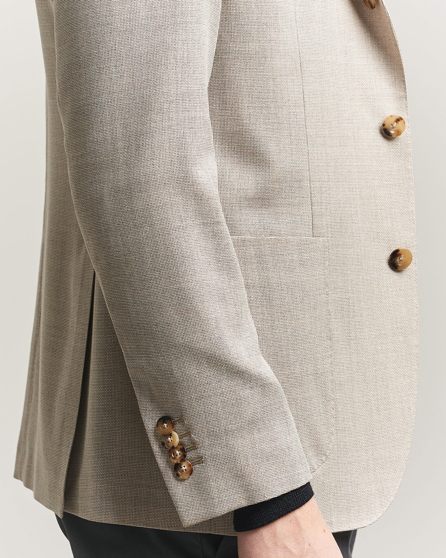 Heren | Blazers | Boglioli | K Jacket Wool Hopsack Blazer Light Beige
