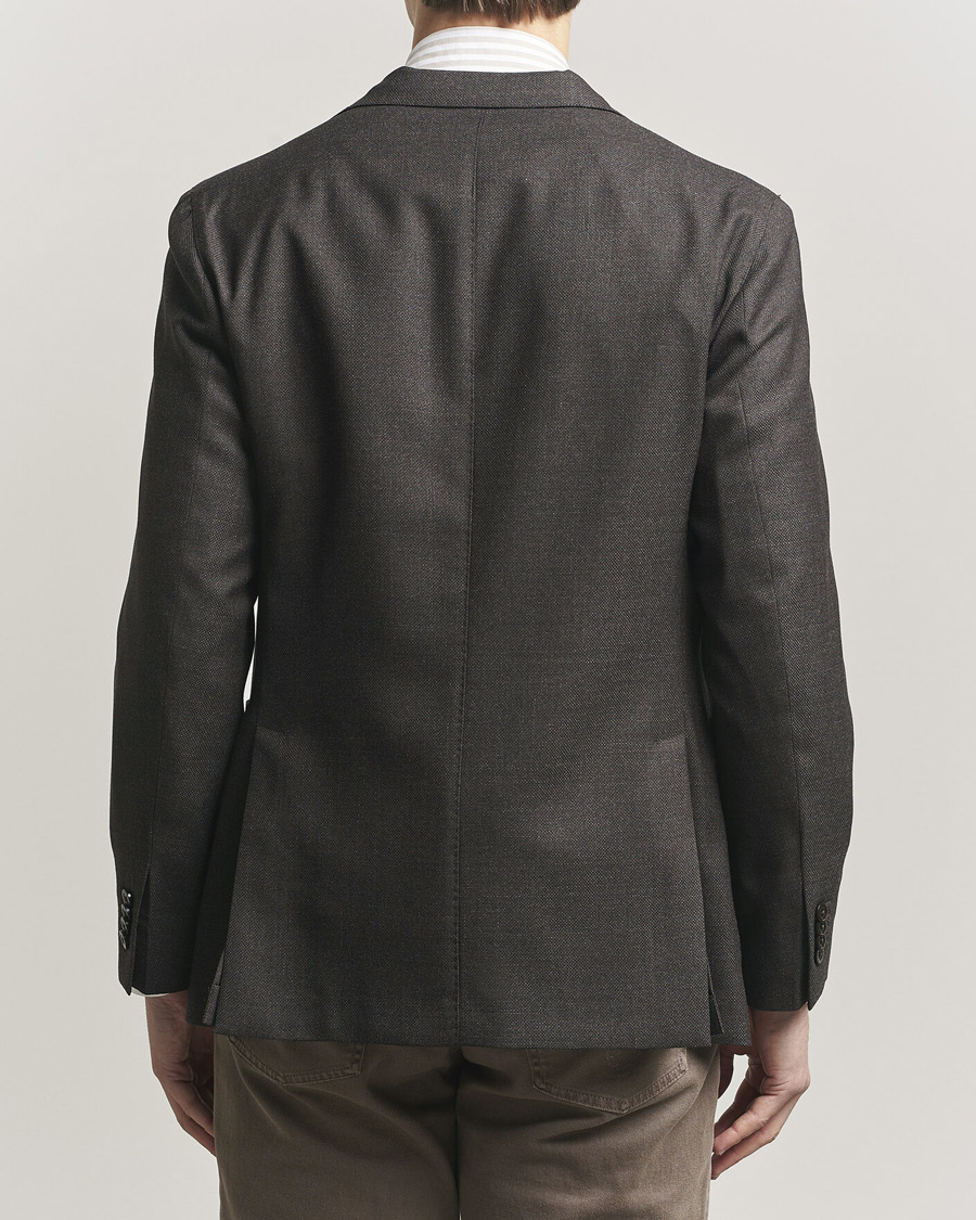 Heren | Blazers | Boglioli | K Jacket Wool Hopsack Blazer Dark Brown