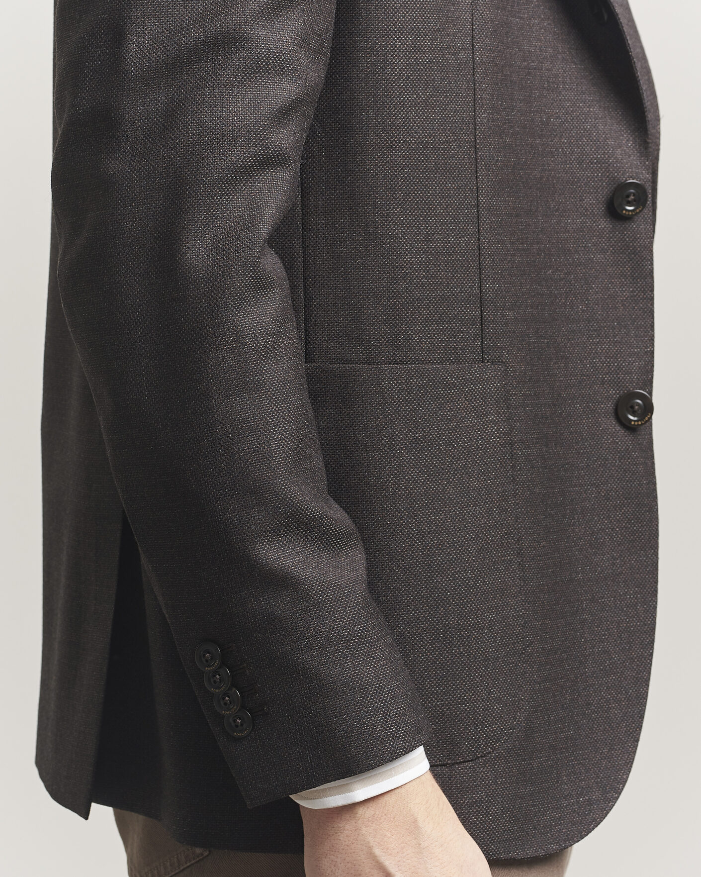 Heren | Blazers | Boglioli | K Jacket Wool Hopsack Blazer Dark Brown