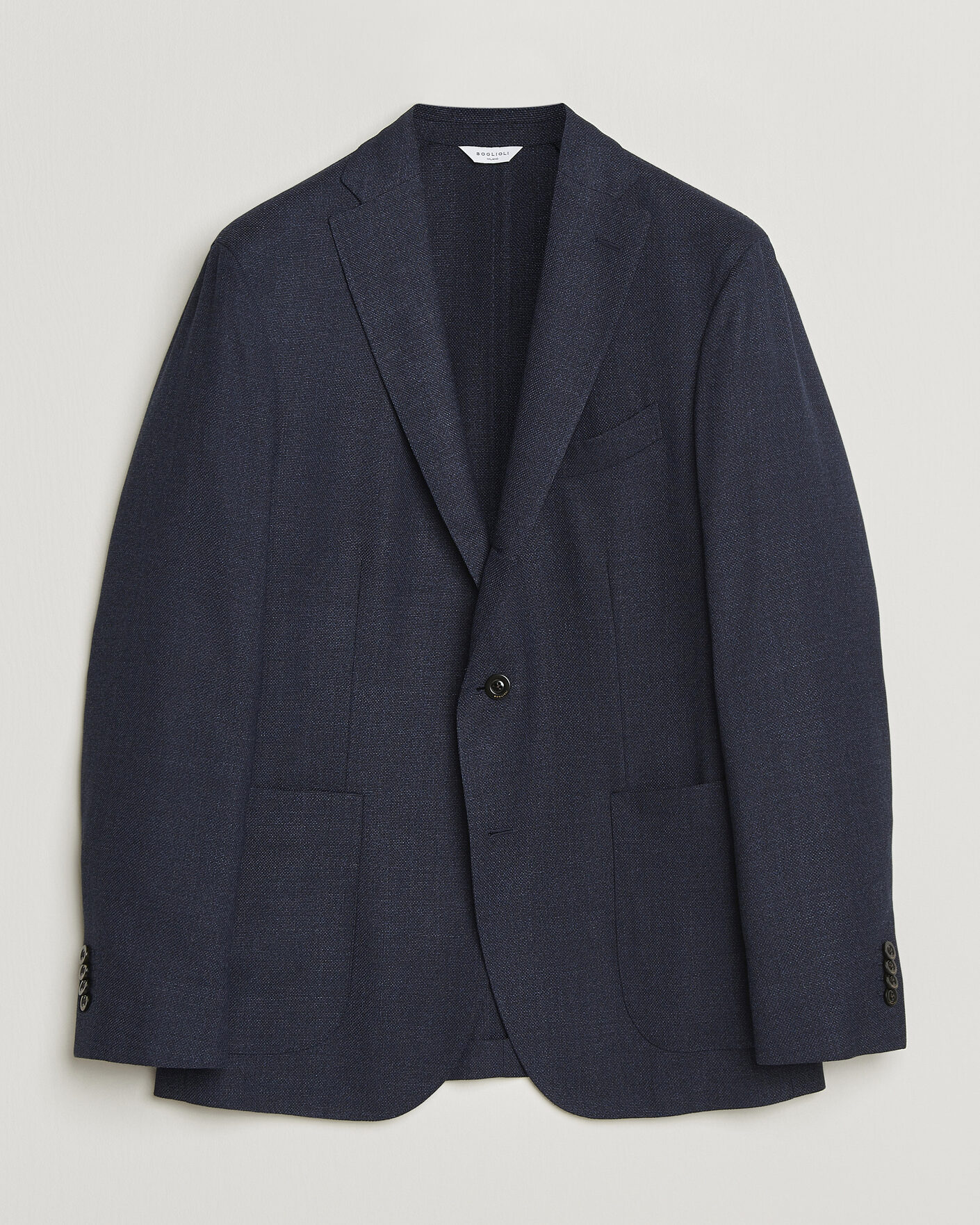 Heren | Blazers | Boglioli | K Jacket Wool Hopsack Blazer Dark Blue