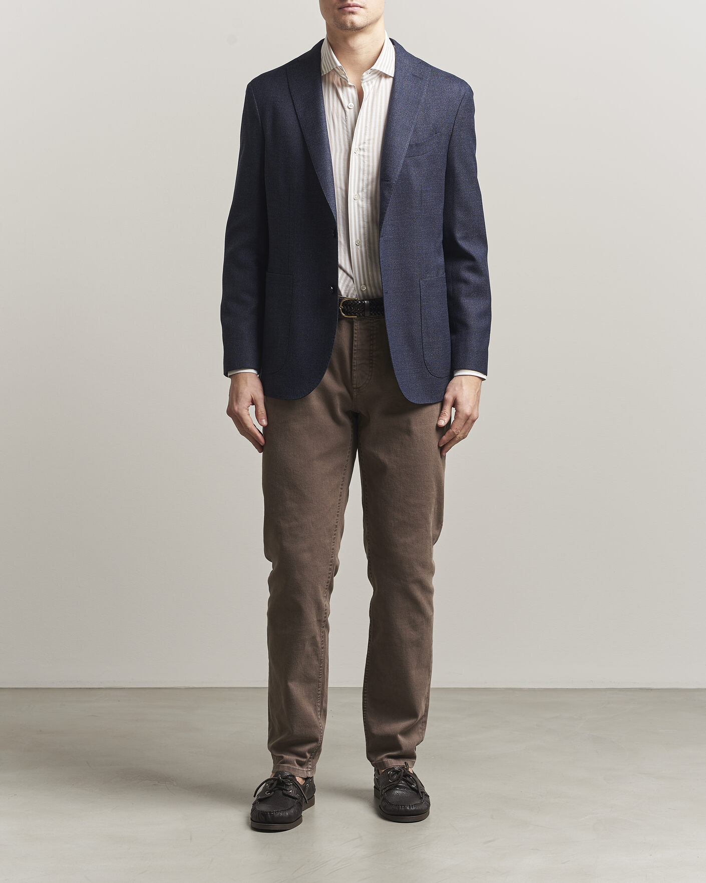 Heren | Blazers | Boglioli | K Jacket Wool Hopsack Blazer Dark Blue