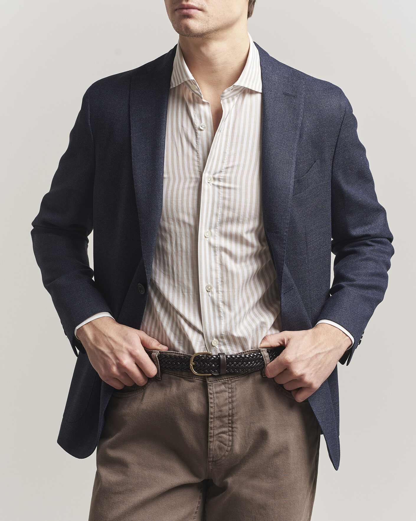 Heren | Blazers | Boglioli | K Jacket Wool Hopsack Blazer Dark Blue