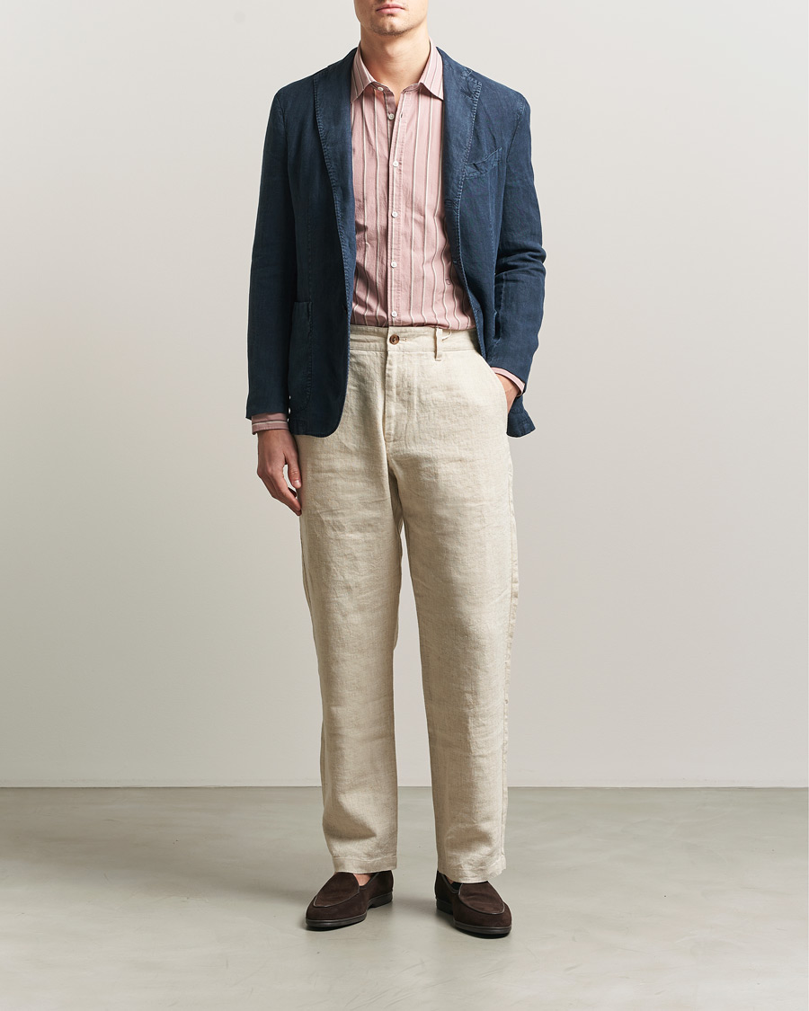 Heren | Blazers | Boglioli | K Jacket Linen Blazer Navy