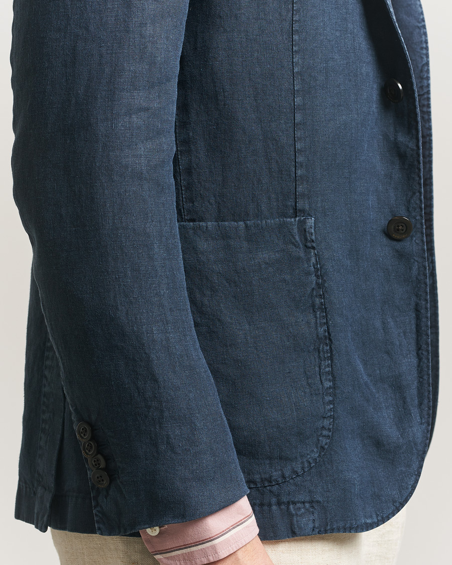 Heren | Blazers | Boglioli | K Jacket Linen Blazer Navy