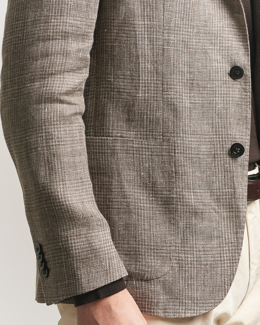 Heren | Blazers | Boglioli | K Jacket Prince Of Wales Blazer Taupe
