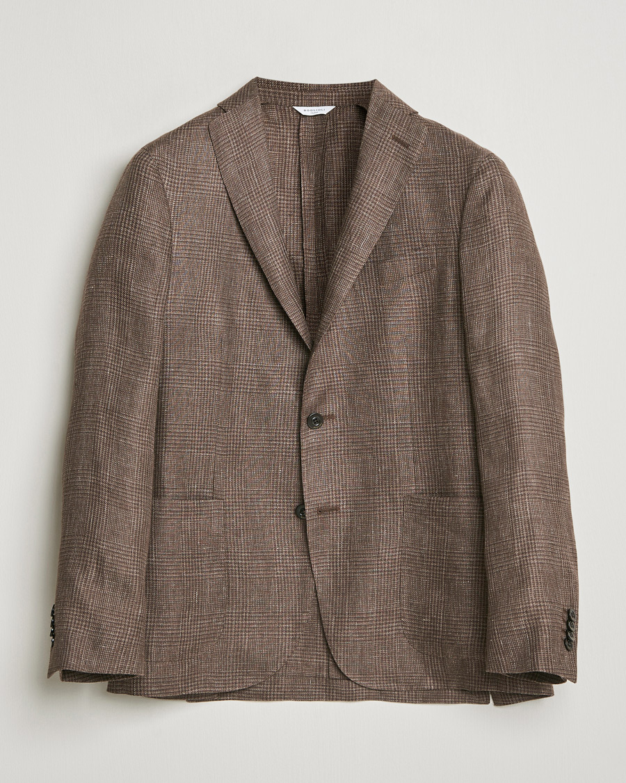 Heren | Blazers | Boglioli | K Jacket Prince Of Wales Blazer Dark Brown