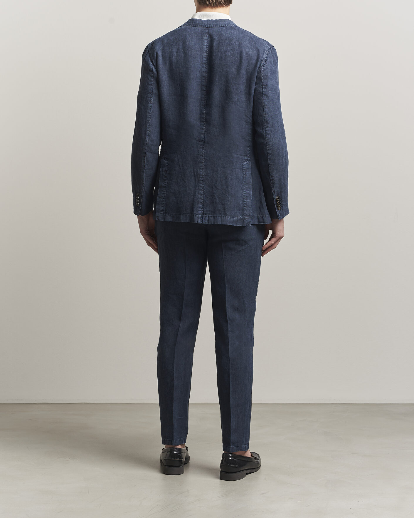 Heren | Pakken | Boglioli | K Jacket Linen Suit Navy