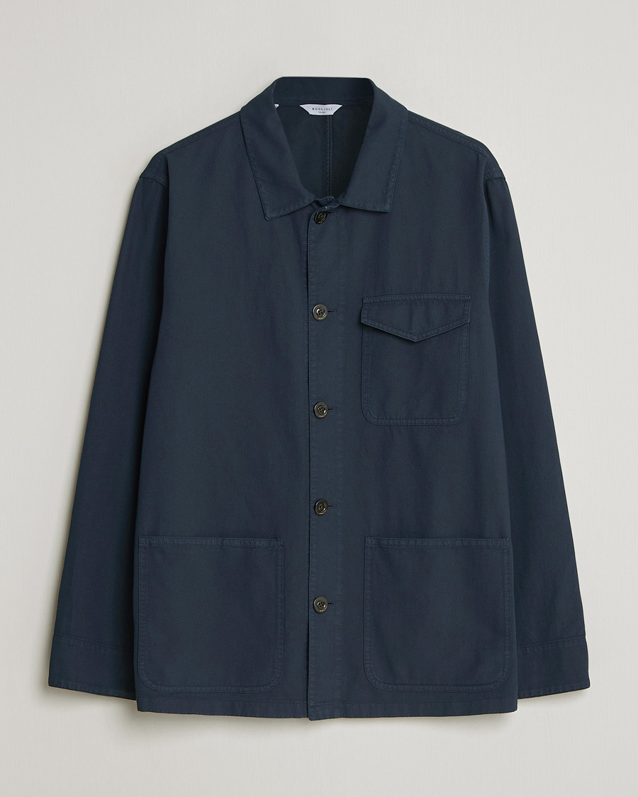 Heren | Jassen | Boglioli | Cotton Gabardine Work Jacket Navy