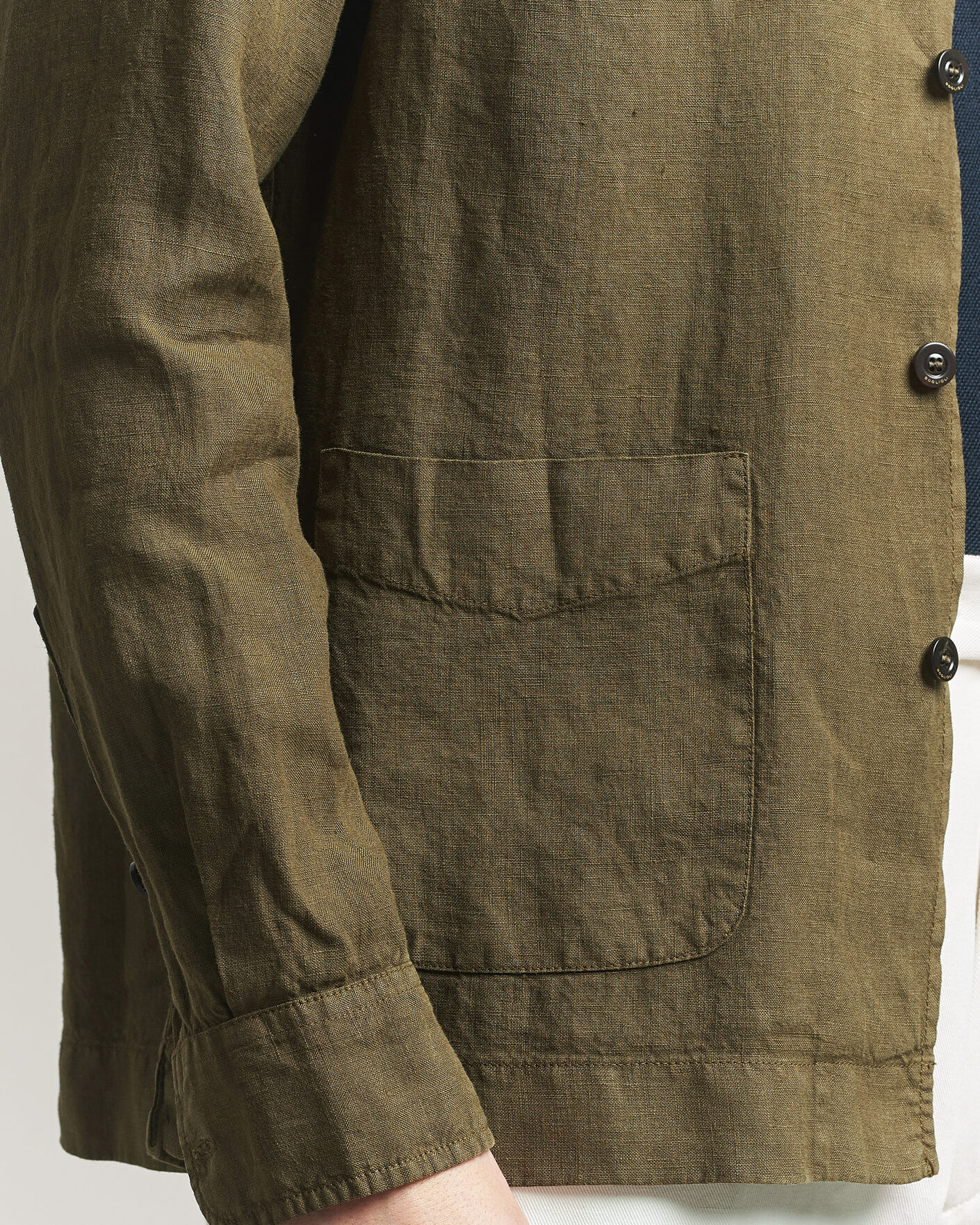 Heren | Jassen | Boglioli | Linen Painter Jacket Military