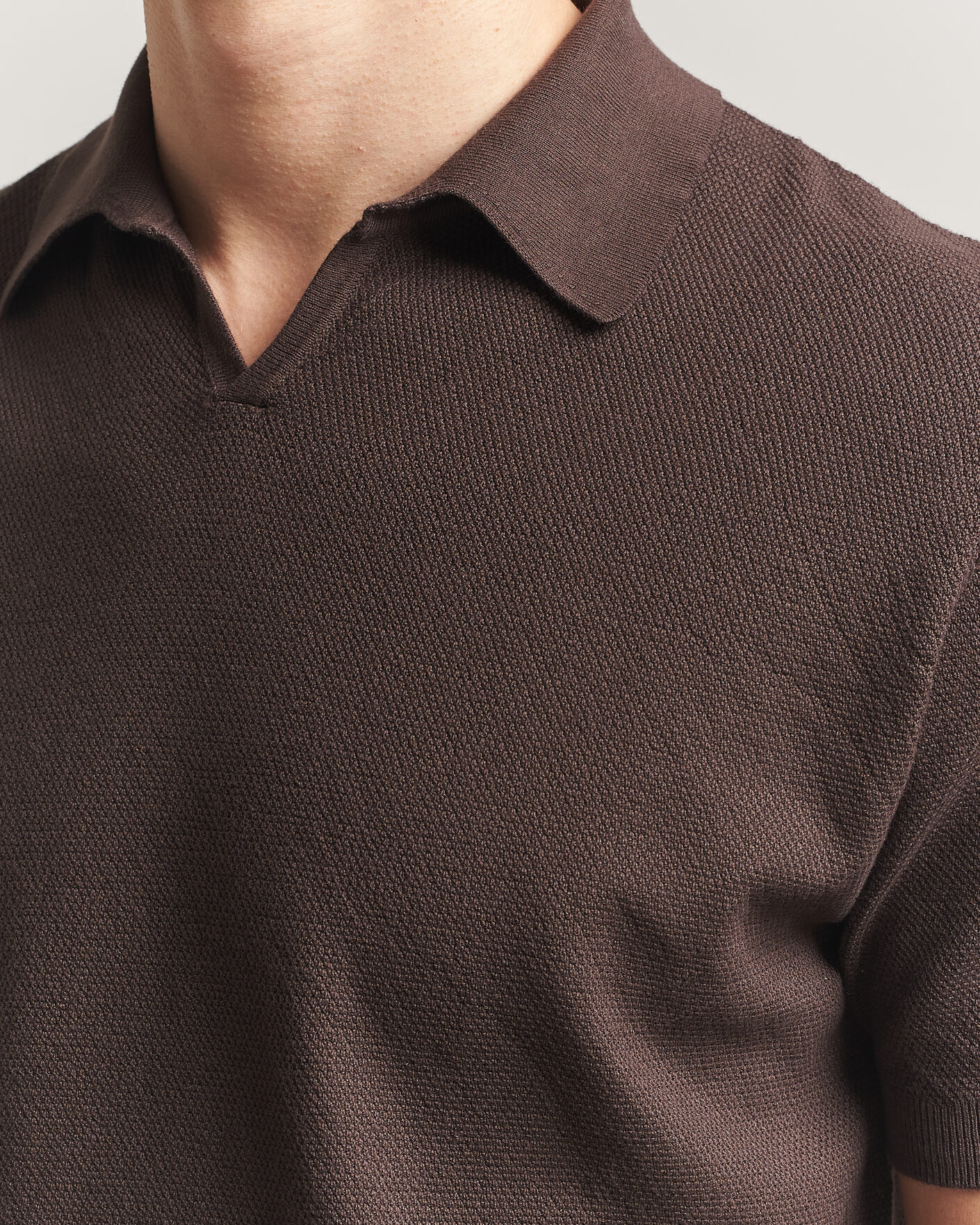 Heren | Polo's | Boglioli | Short Sleeve Polo Piquet Brown