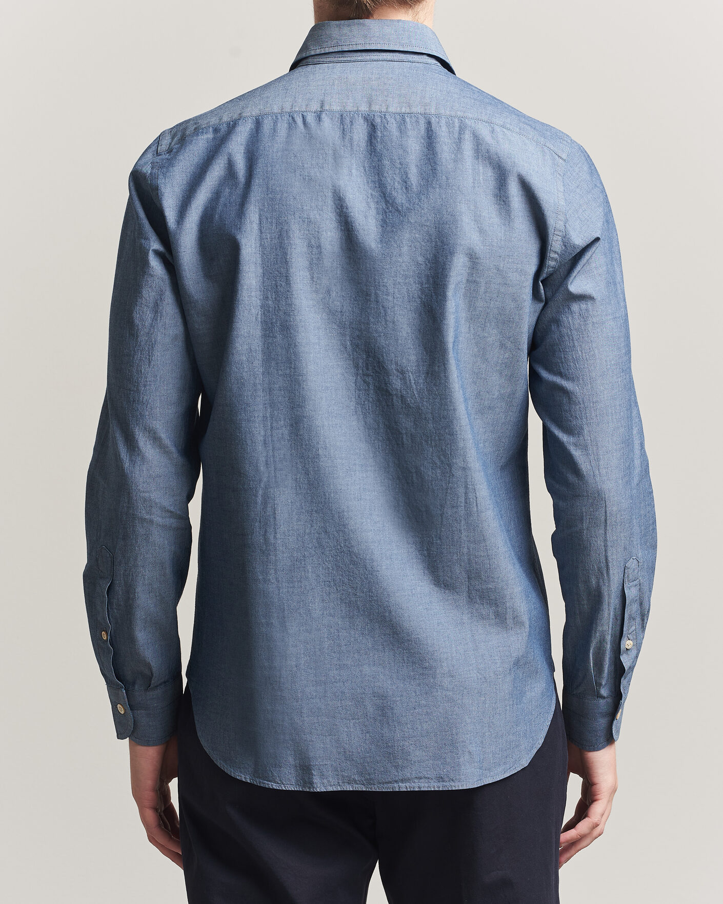 Heren | Overhemden | Boglioli | Chambray Shirt Medium Blue