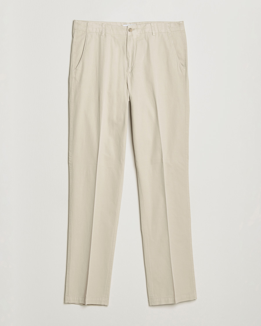 Heren | Broeken | Boglioli | Regular Fit Cotton Chinos Beige
