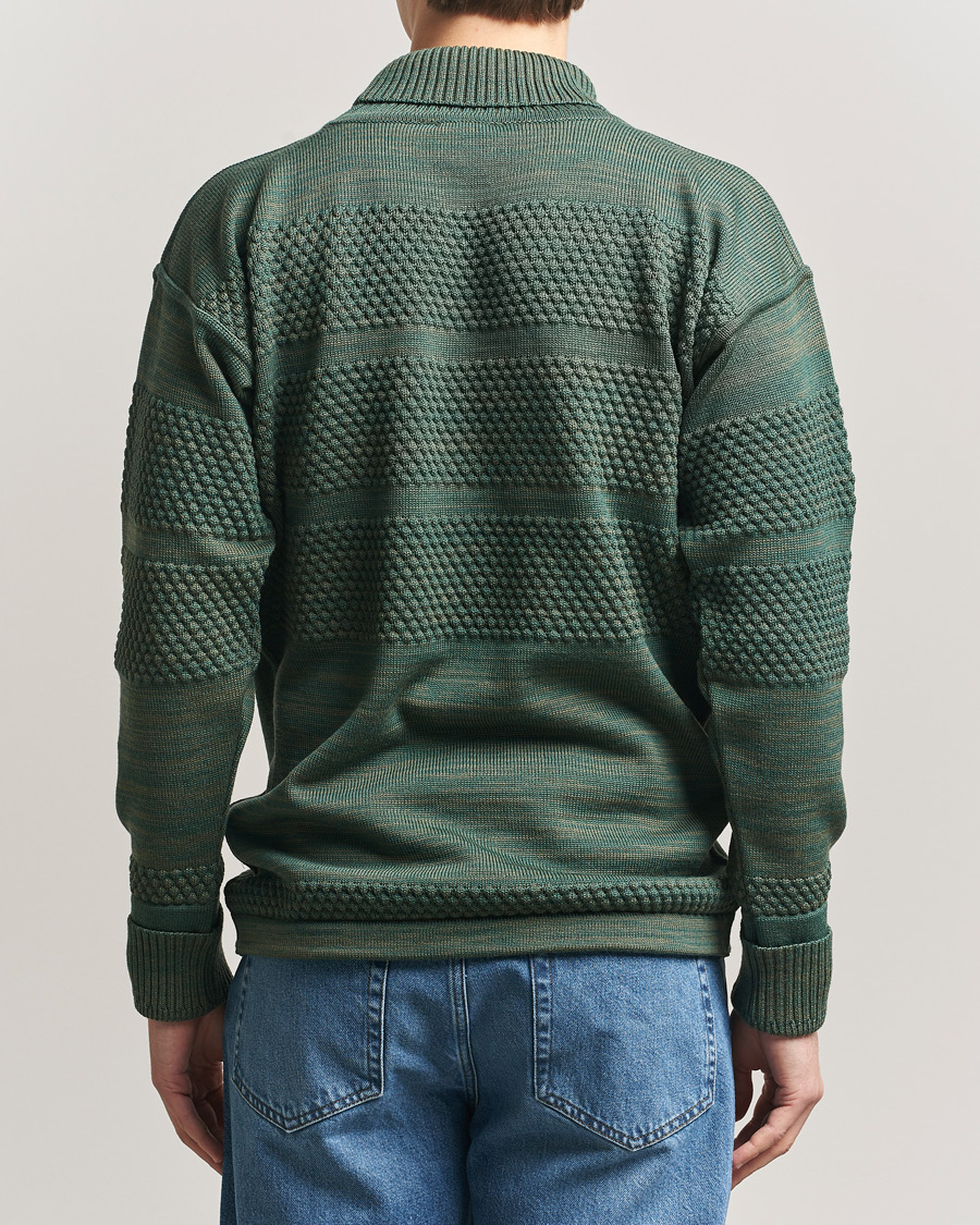 Heren | Truien | S.N.S. Herning | Fisherman Sweater Natural Machine Green
