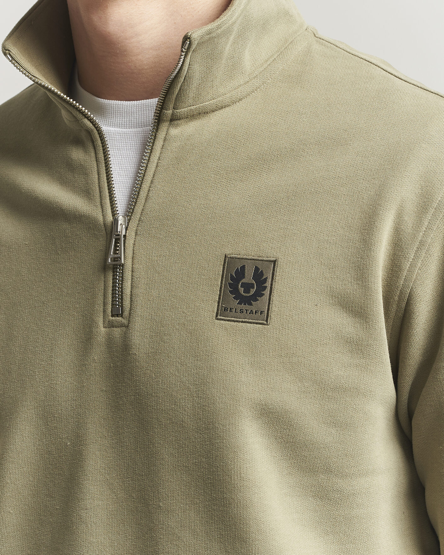 Heren | Truien | Belstaff | Signature Half Zip Sweatshirt Fatigue Green
