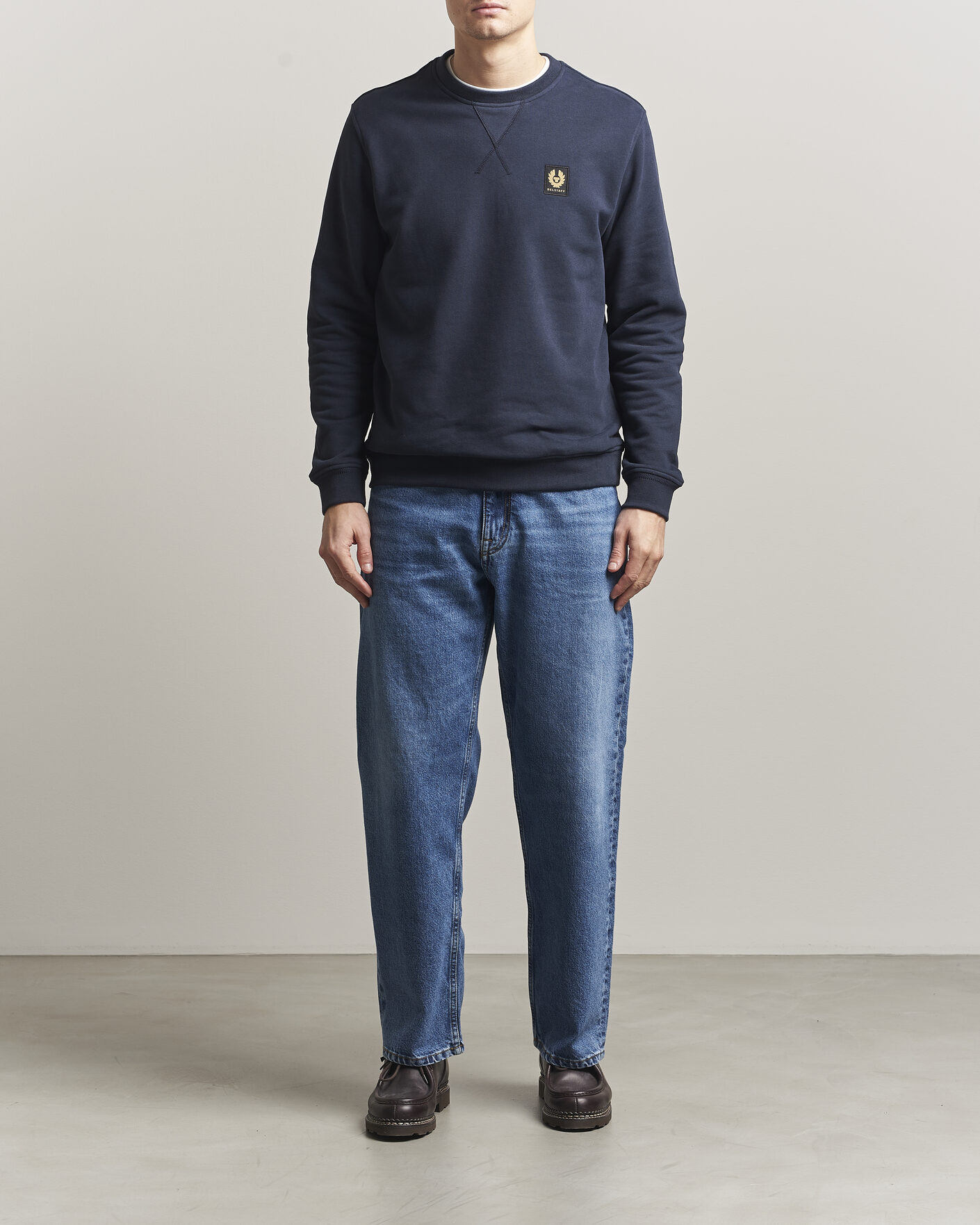 Heren | Truien | Belstaff | Signature Crew Neck Sweatshirt Dark Ink