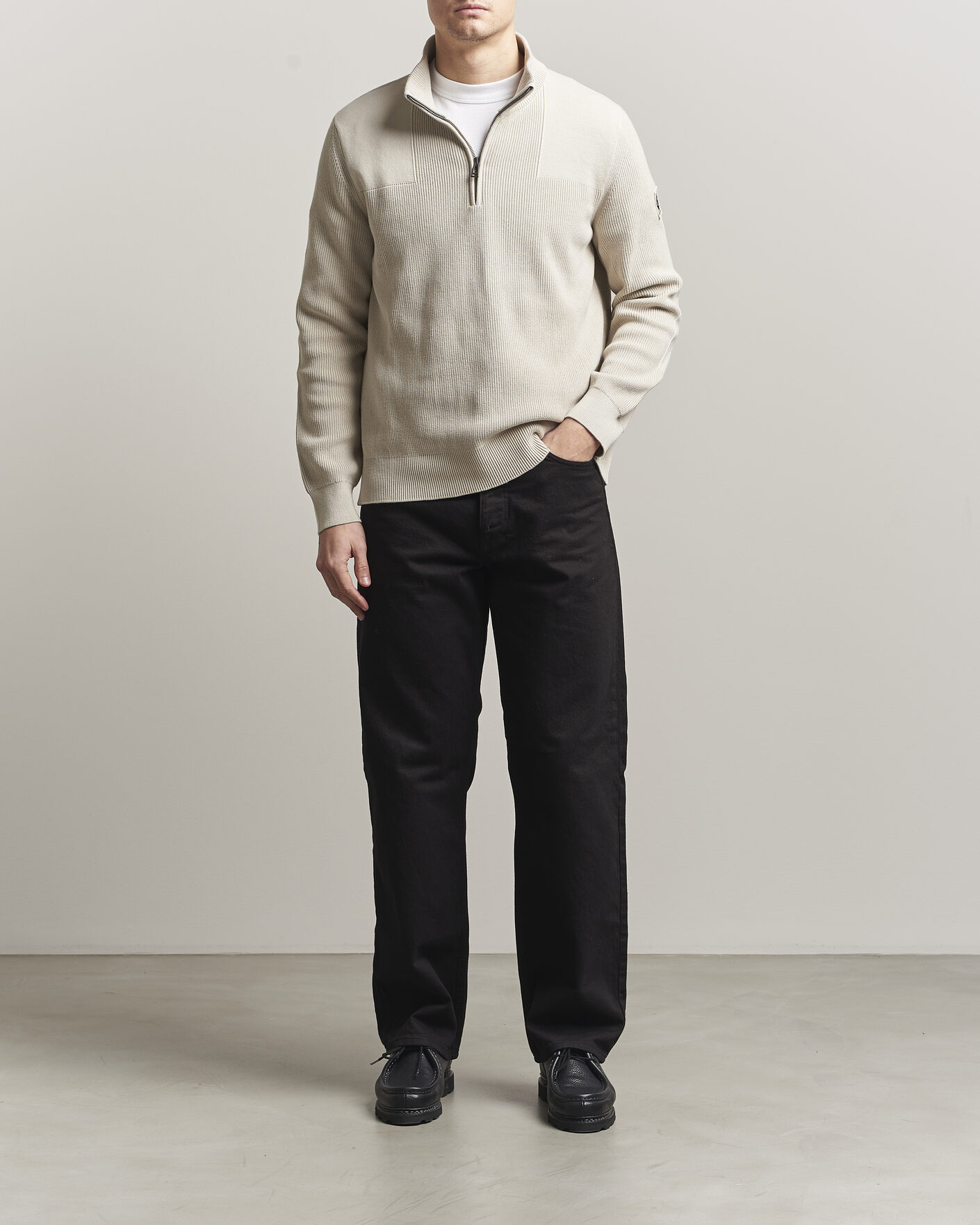 Heren | Truien | Belstaff | Commander Half Zip Silver Birch
