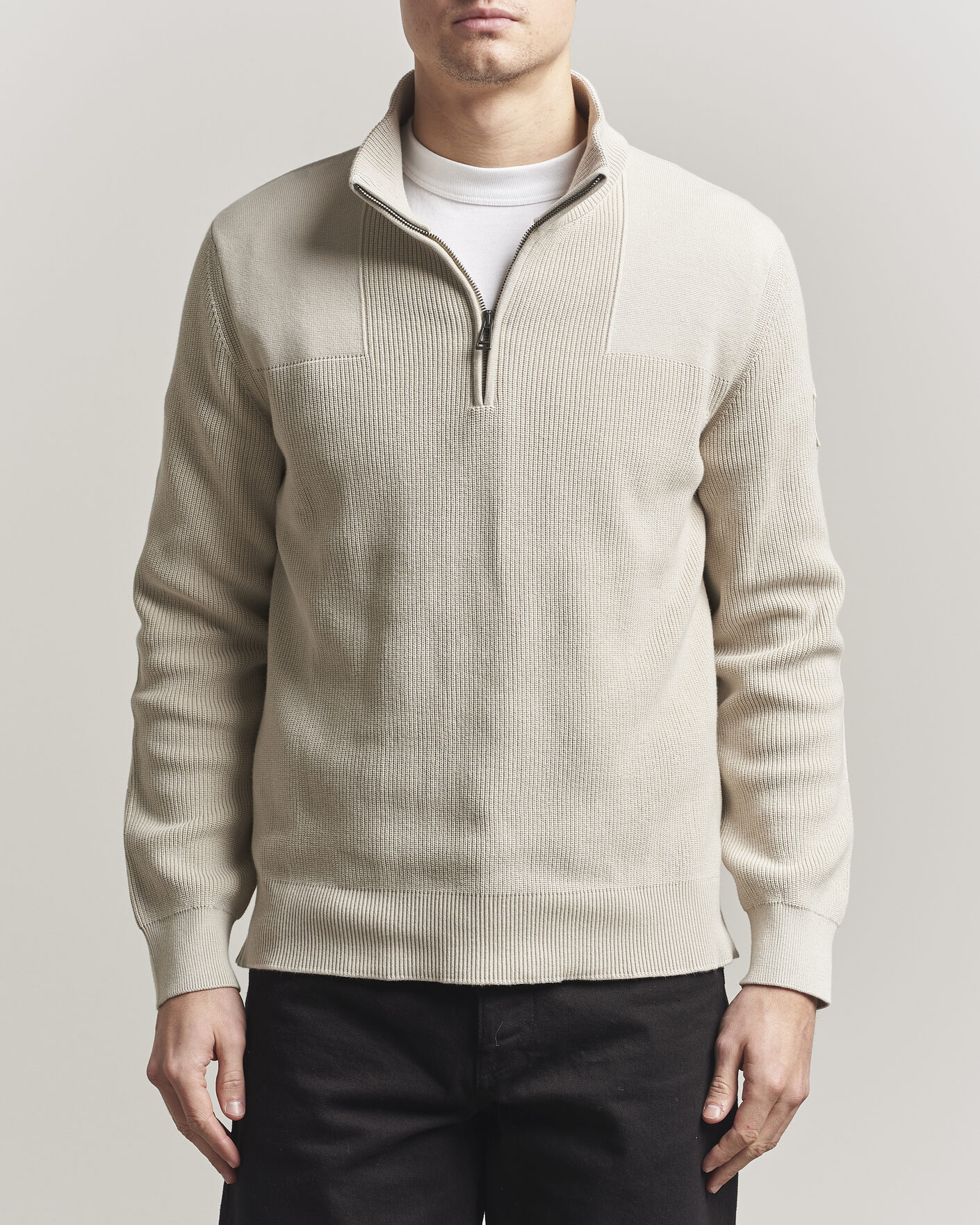 Heren | Truien | Belstaff | Commander Half Zip Silver Birch
