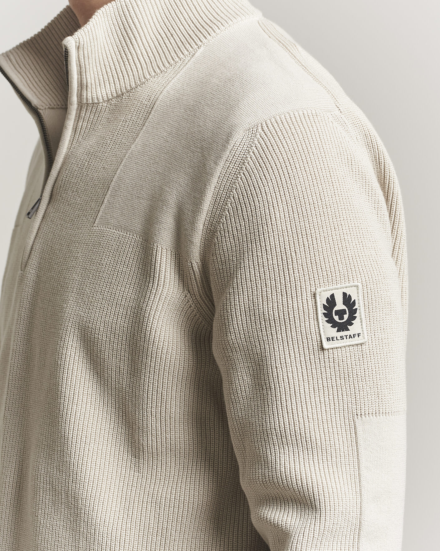 Heren | Truien | Belstaff | Commander Half Zip Silver Birch