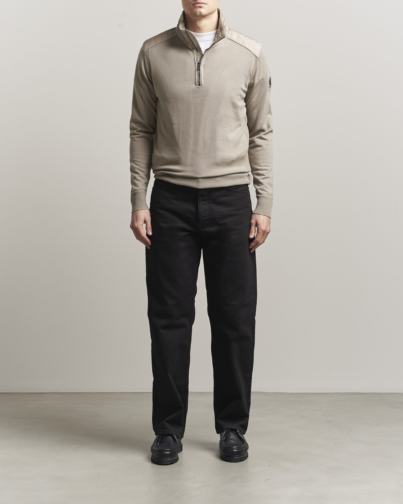 Heren | Truien | Belstaff | Klimington Knitted Half Zip Dark Sand