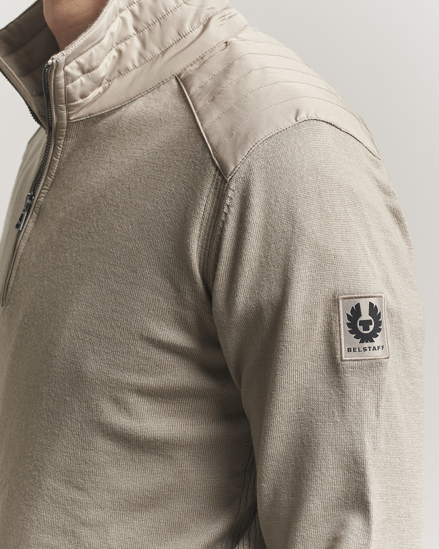Heren | Truien | Belstaff | Klimington Knitted Half Zip Dark Sand