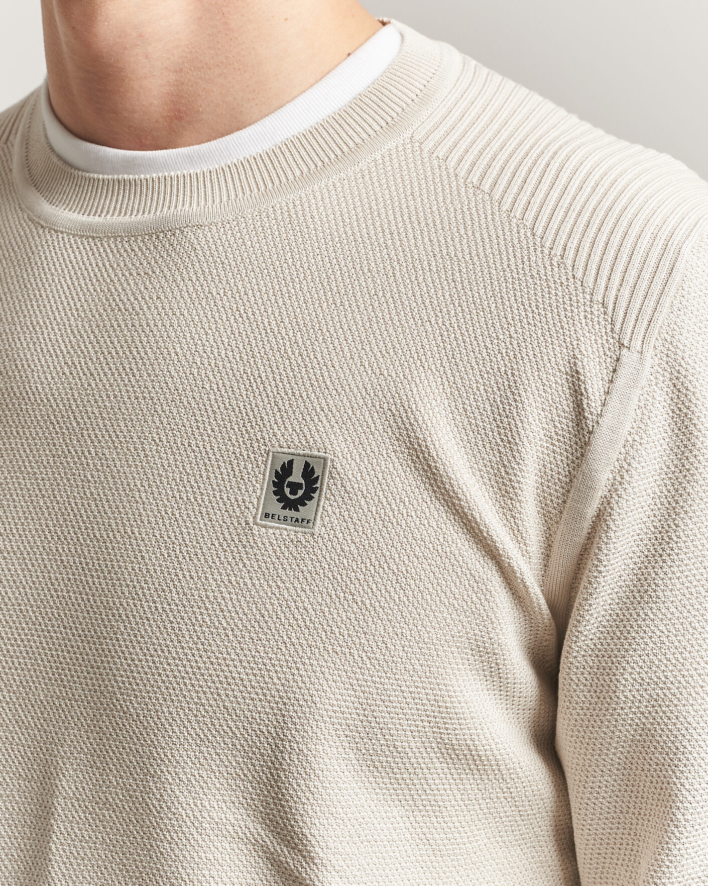 Heren | Truien | Belstaff | Coast Knitted Crew Neck Silver Birch