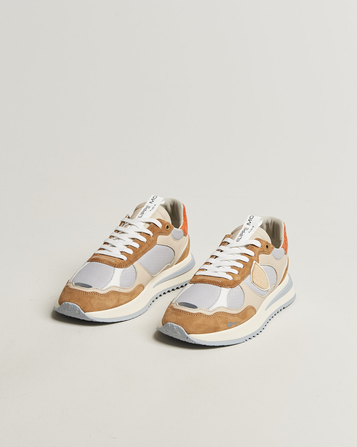 Heren | Sneakers | Philippe Model | Olympique Running Sneaker Grey/Brown
