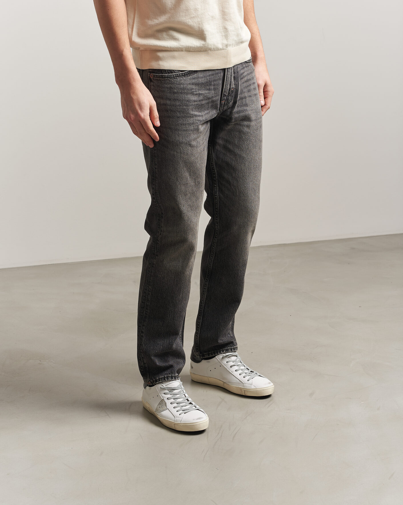 Heren | Sneakers | Philippe Model | PRSX Low Top Canvas Mix Sneaker White/Black