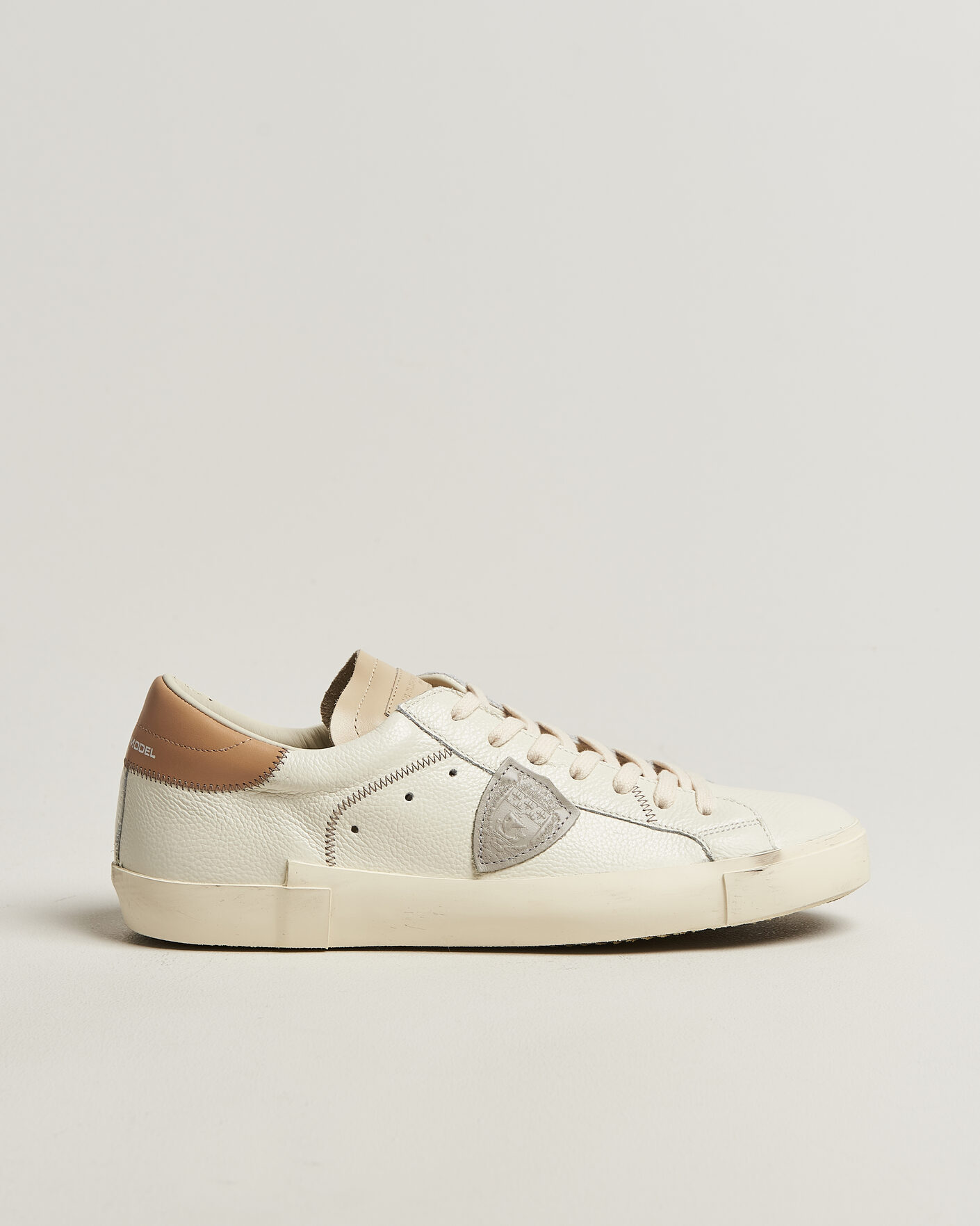 Heren | Sneakers | Philippe Model | PRSX Low Top Canvas Mix Sneaker White/Beige