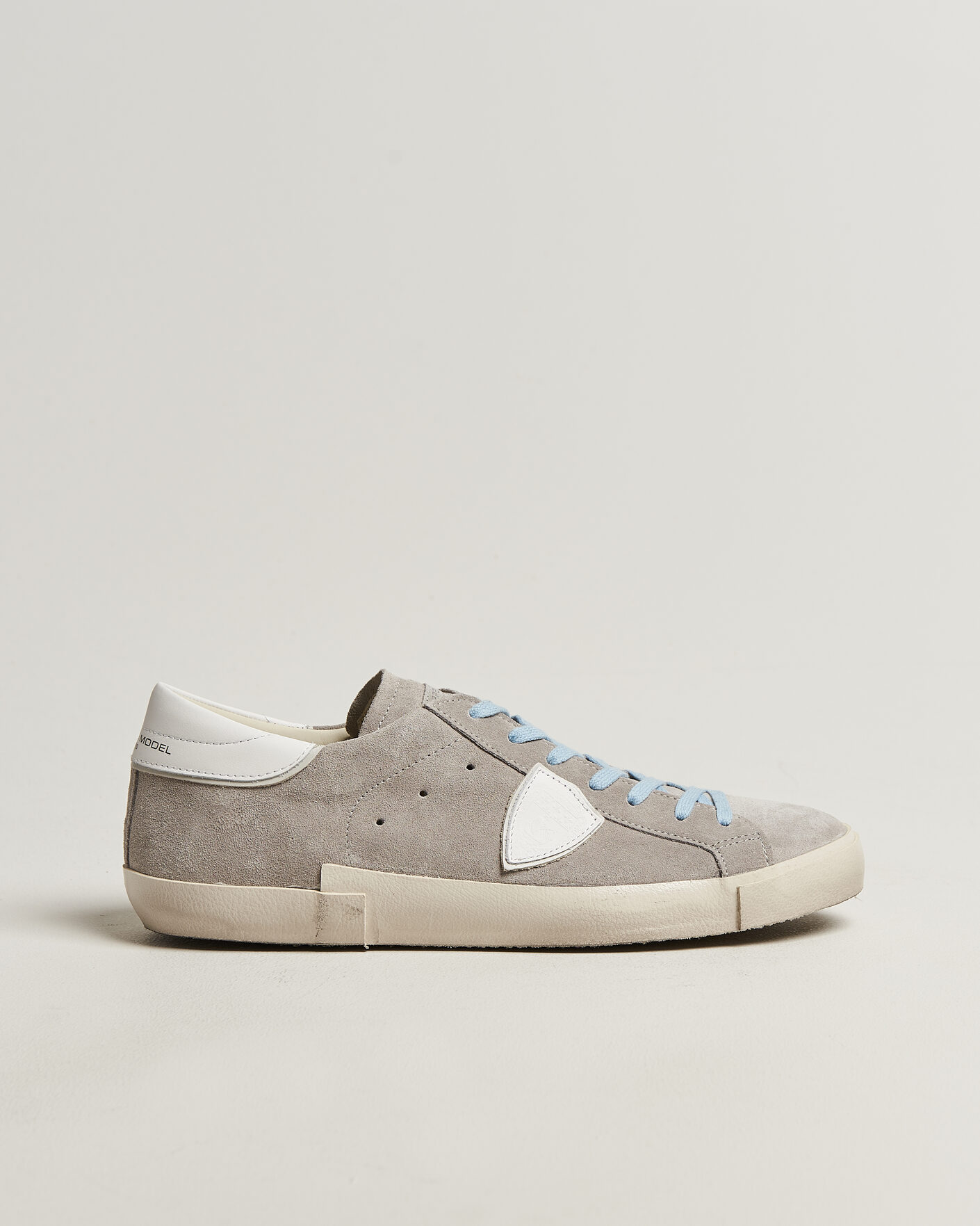 Heren | Sneakers | Philippe Model | PRSX Low Top Canvas Mix Sneaker Grey/White