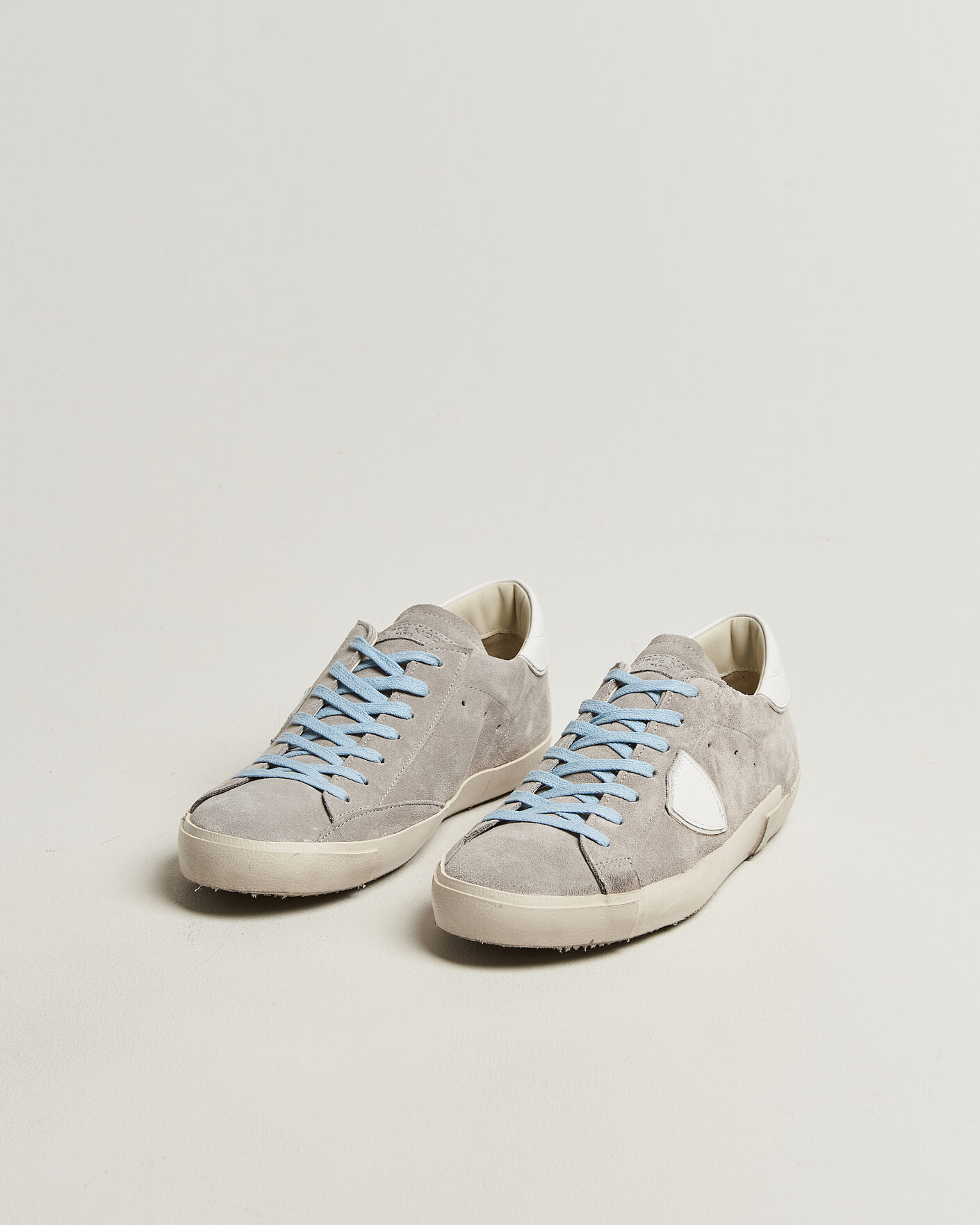 Heren | Sneakers | Philippe Model | PRSX Low Top Canvas Mix Sneaker Grey/White