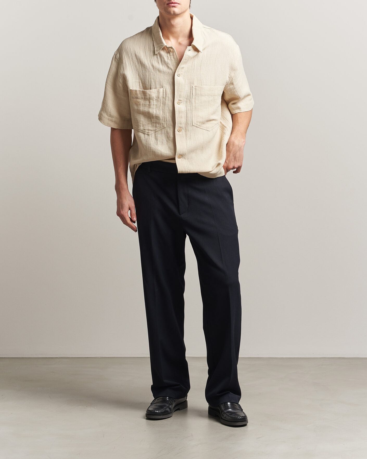 Heren | Overhemden | Sunflower | Adam Short Sleeve Shirt Off White
