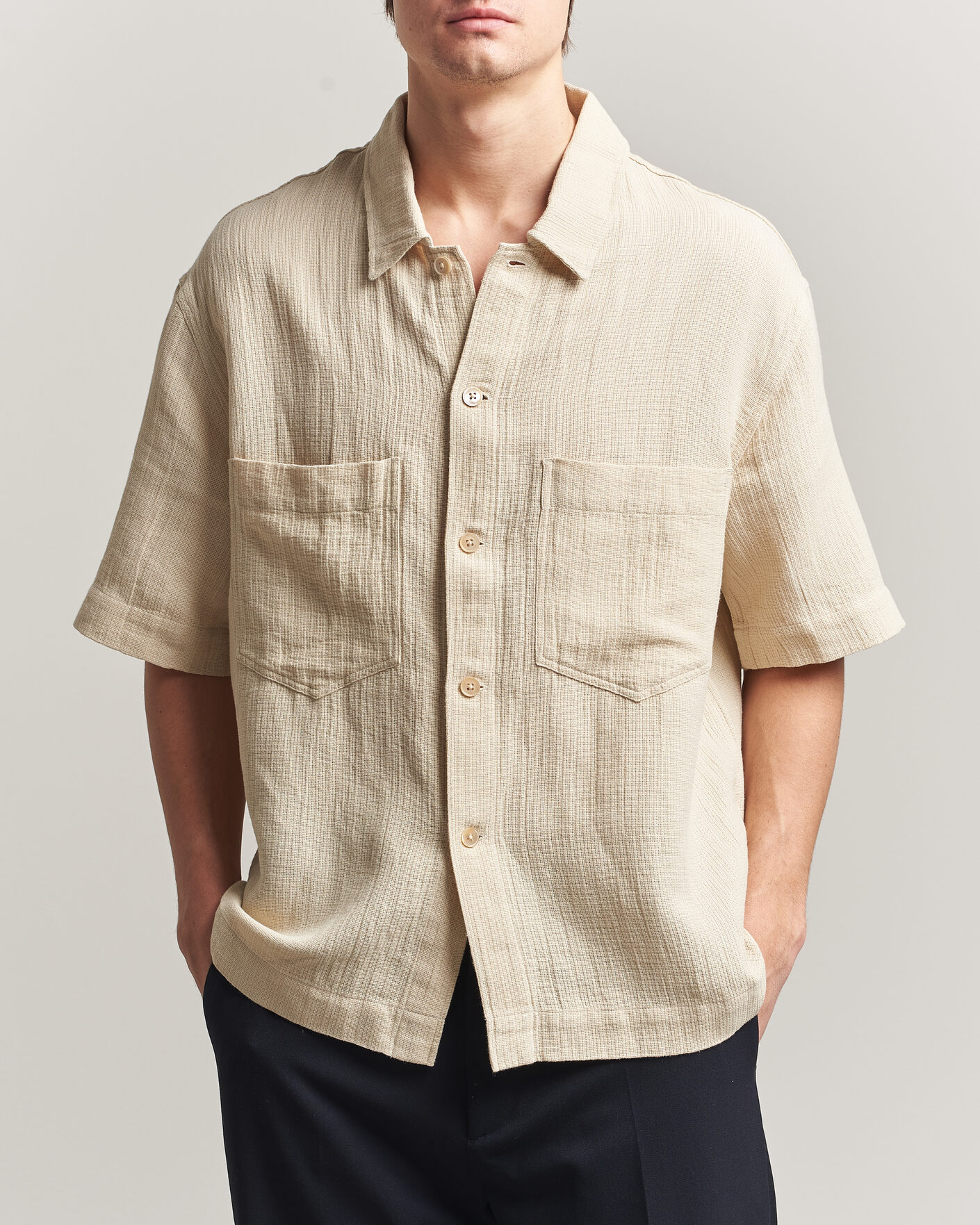 Heren | Overhemden | Sunflower | Adam Short Sleeve Shirt Off White