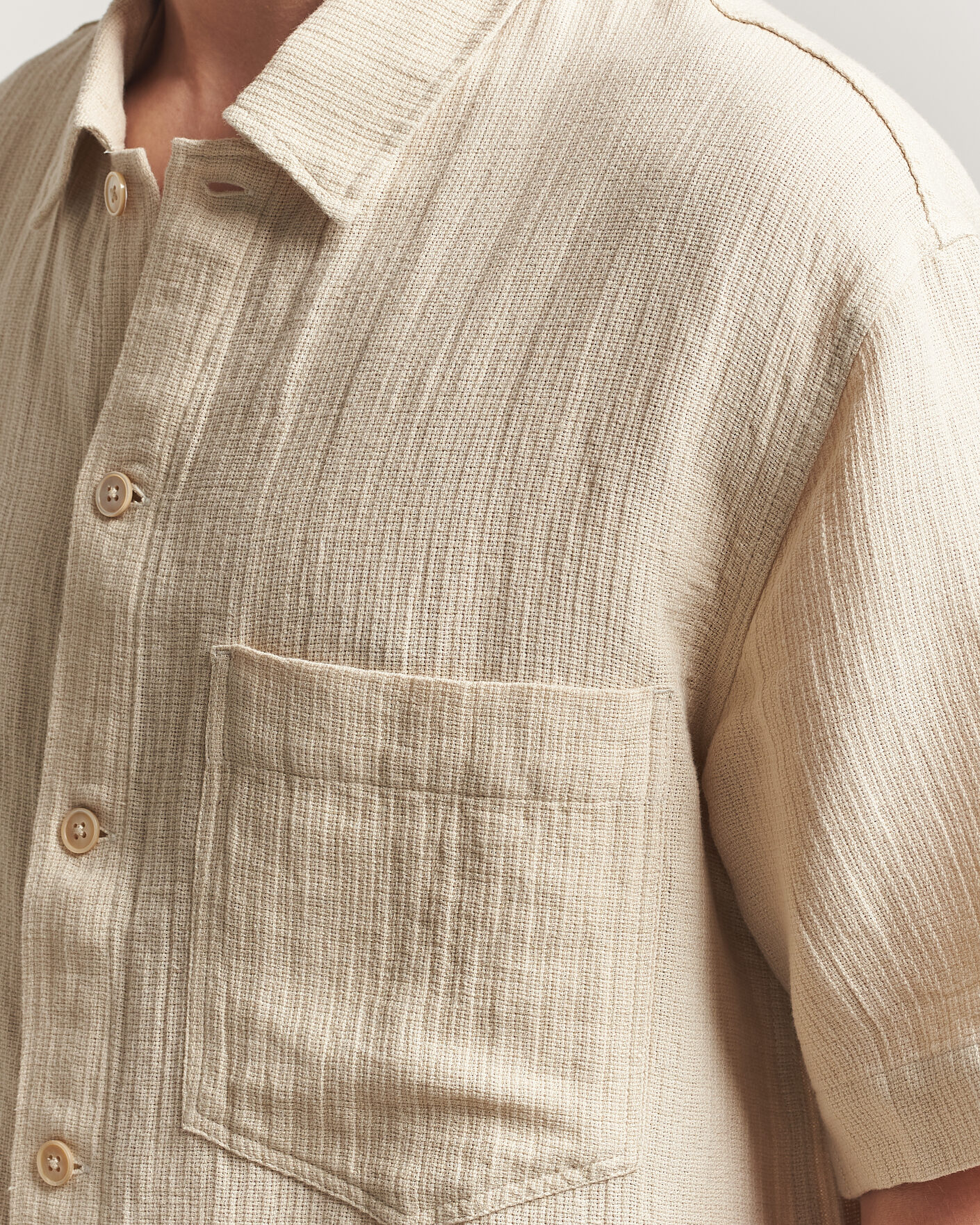 Heren | Overhemden | Sunflower | Adam Short Sleeve Shirt Off White