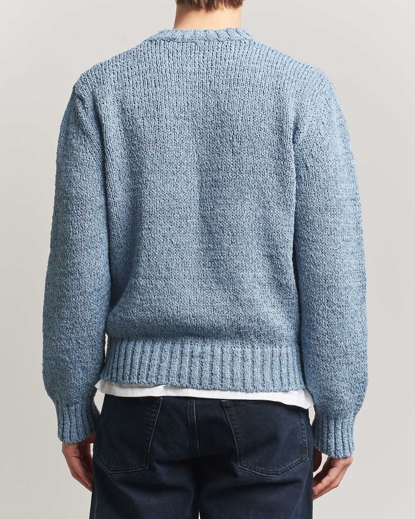 Heren | Truien | Sunflower | Frederik Cotton Blend Sweater Light Blue