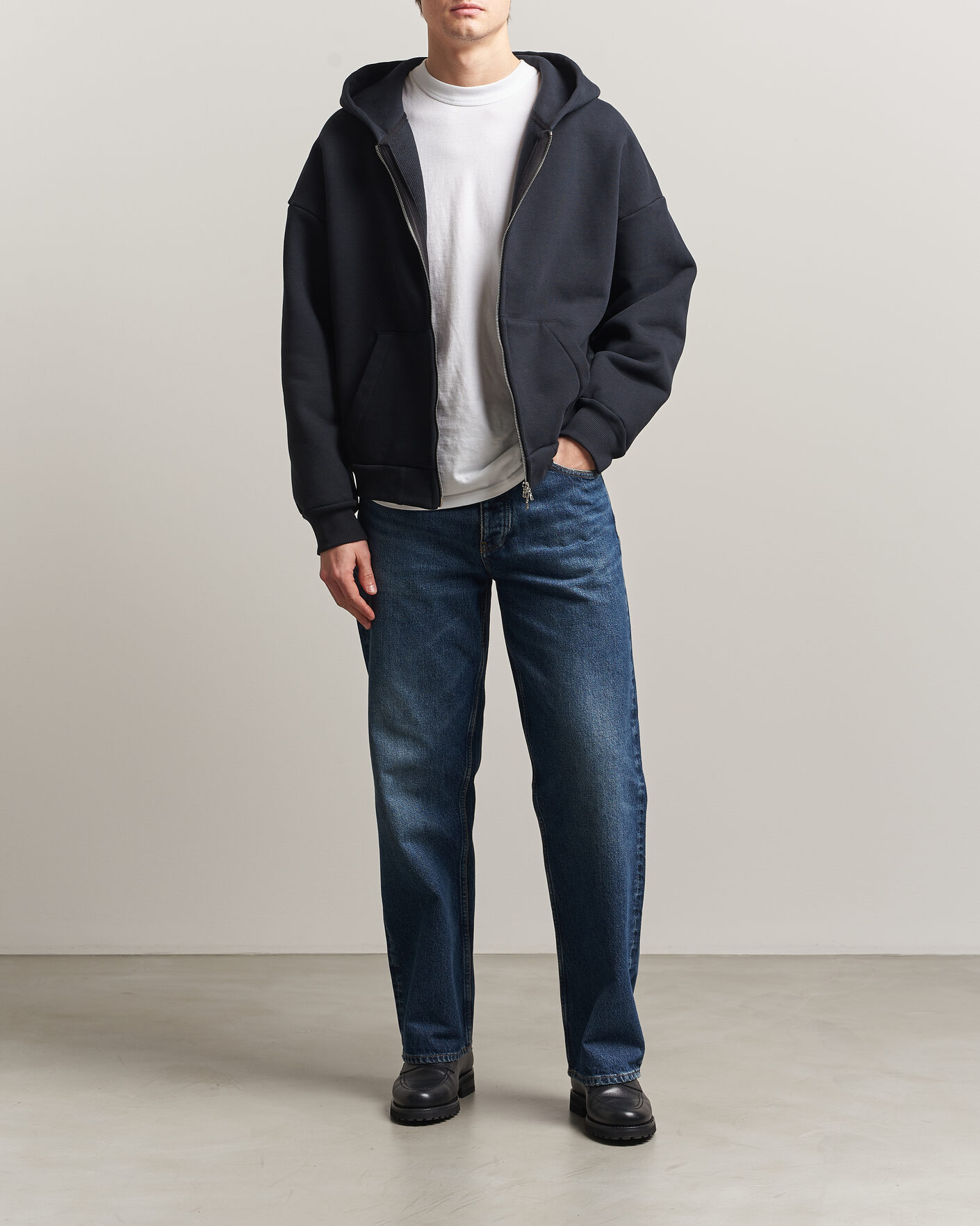 Heren | Truien | Sunflower | Hooded Sweat Jacket Black