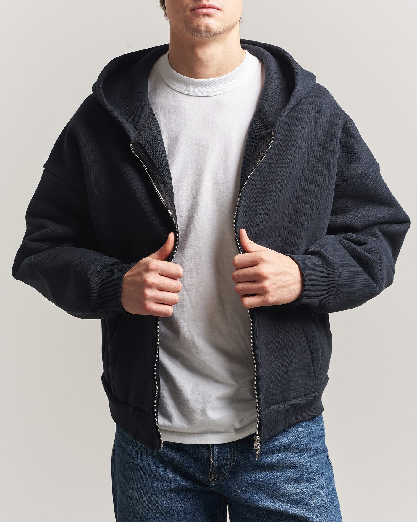Heren | Truien | Sunflower | Hooded Sweat Jacket Black