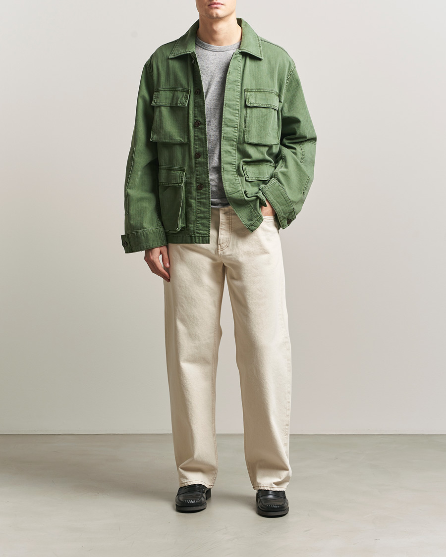 Heren | Jeans | Sunflower | Loose Jeans Ecru Contrast