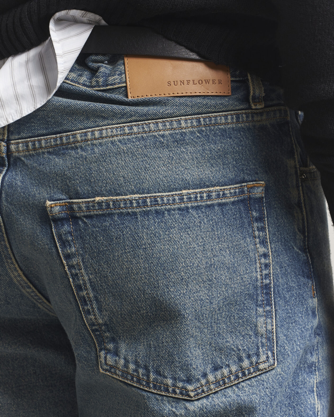 Heren | Jeans | Sunflower | Loose Jeans Dark Blue Vintage