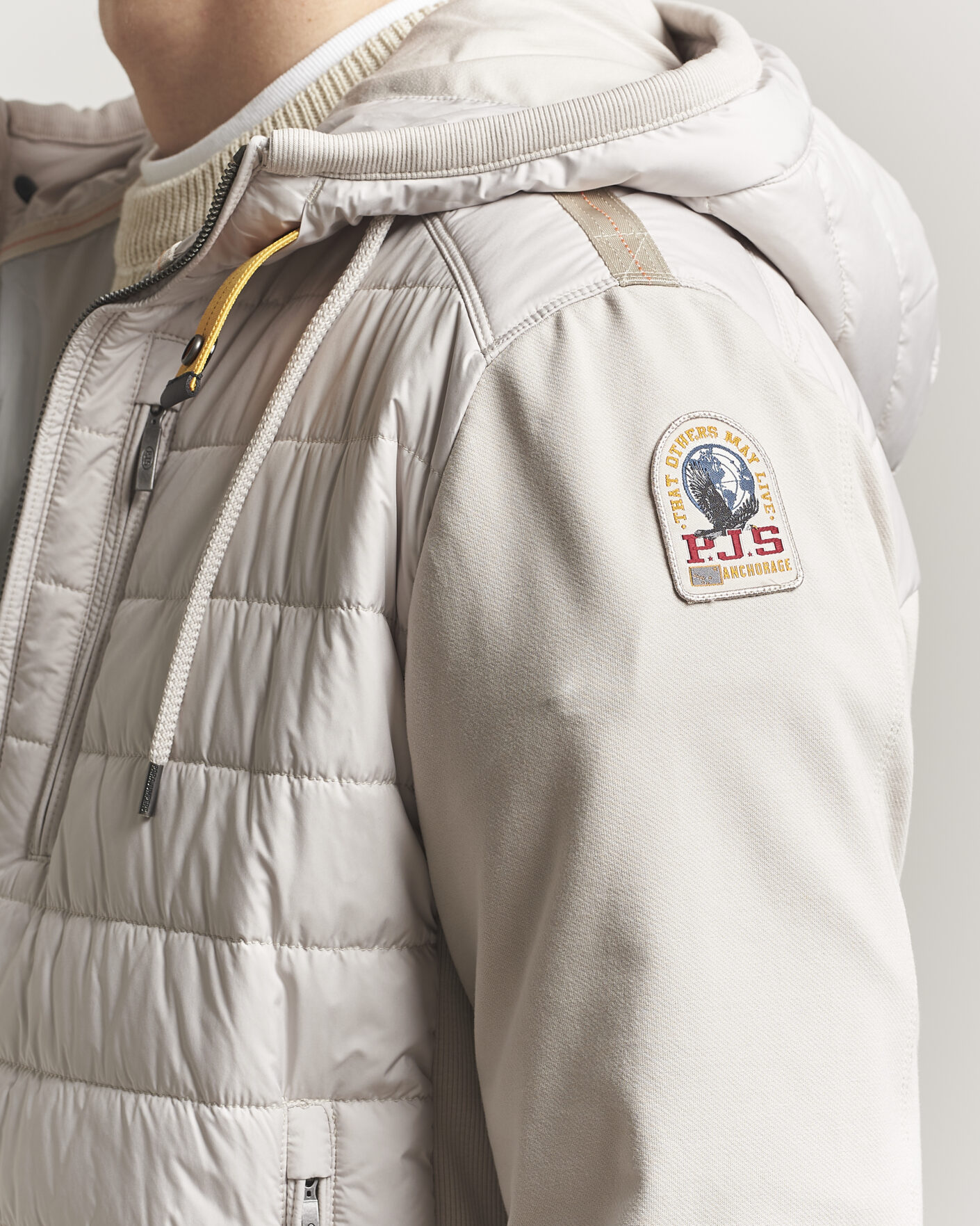 Heren | Jassen | Parajumpers | Ivor Hybrid Hooded Jacket Pelican