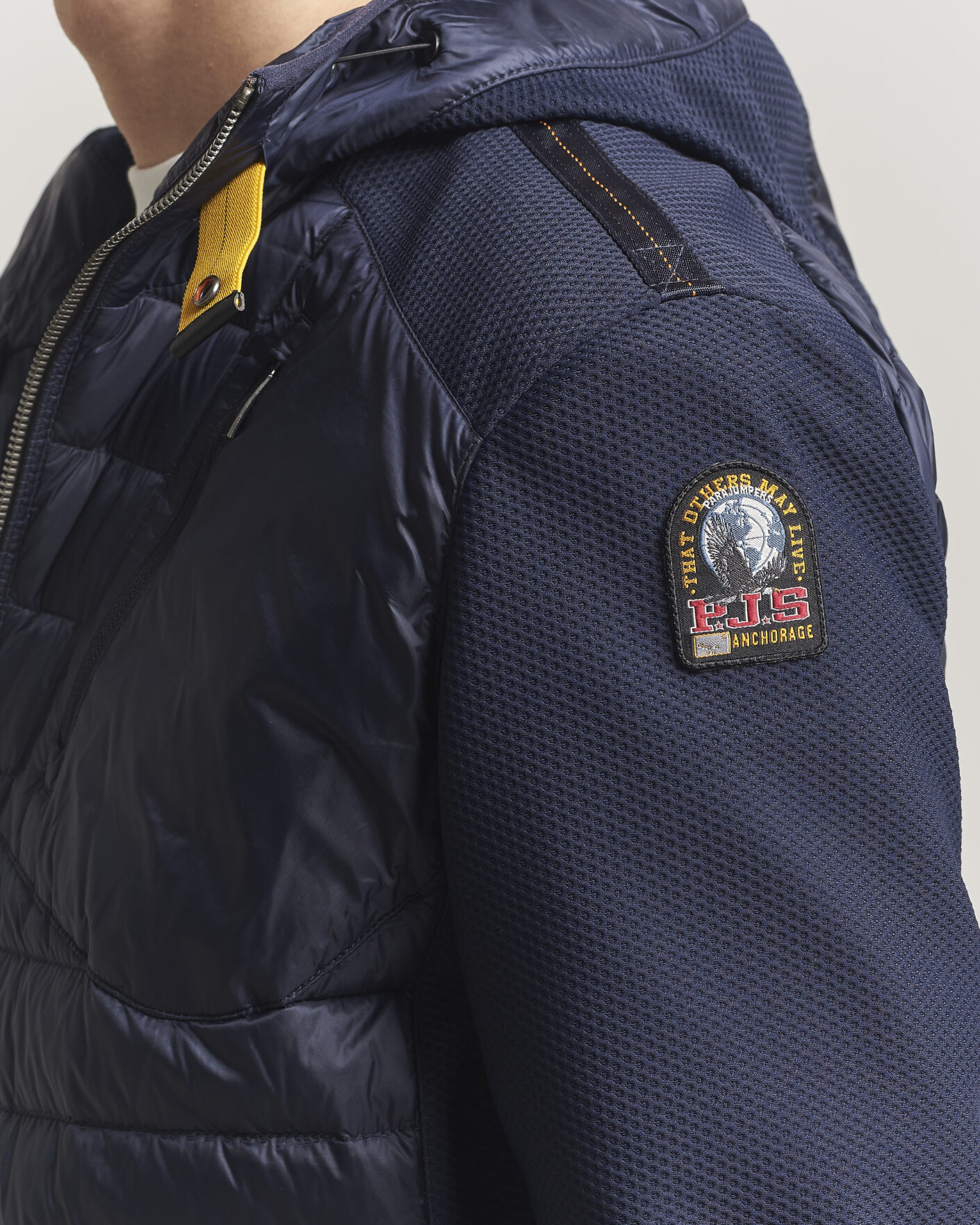 Heren | Jassen | Parajumpers | Nolan Mesh Hooded Hybrid Navy