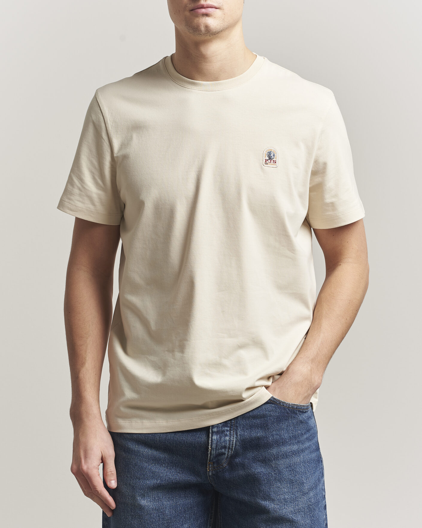 Heren | T-shirts | Parajumpers | Patch Crew Neck T-Shirt Bone