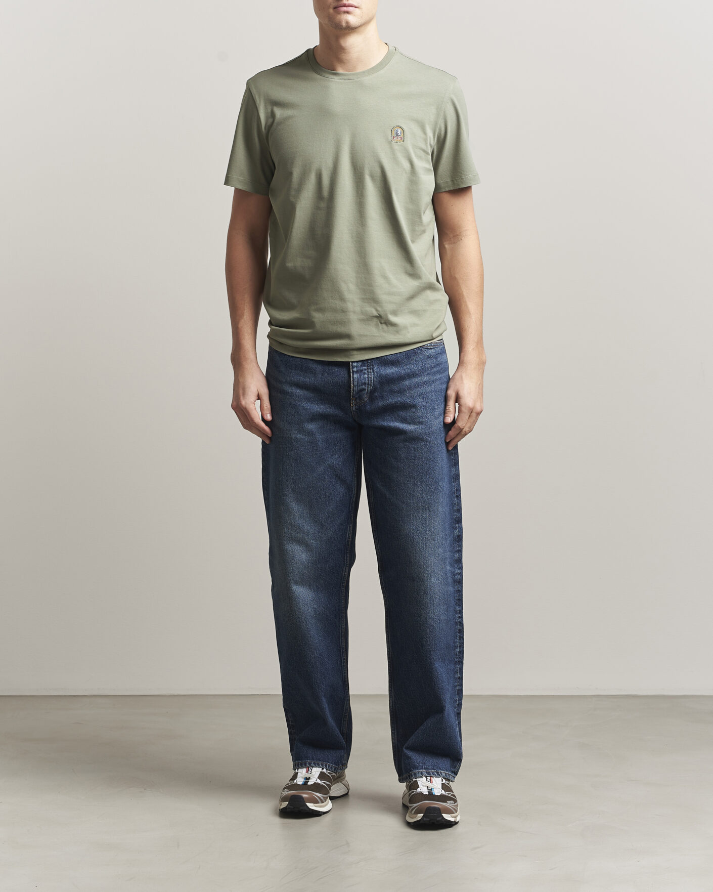 Heren | T-shirts | Parajumpers | Patch Crew Neck T-Shirt Ashen Sage