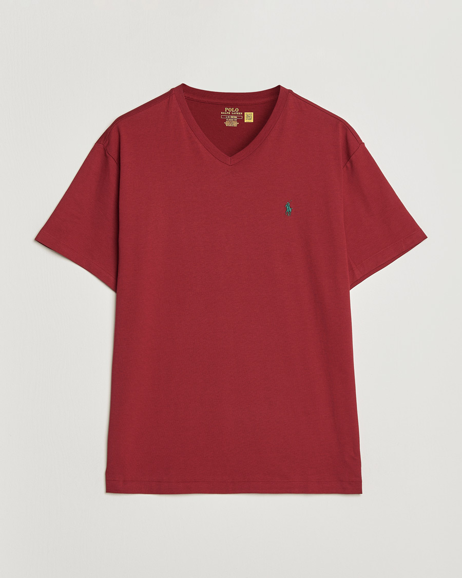 Heren | T-shirts | Polo Ralph Lauren | V-Neck T-Shirt Heritage Red