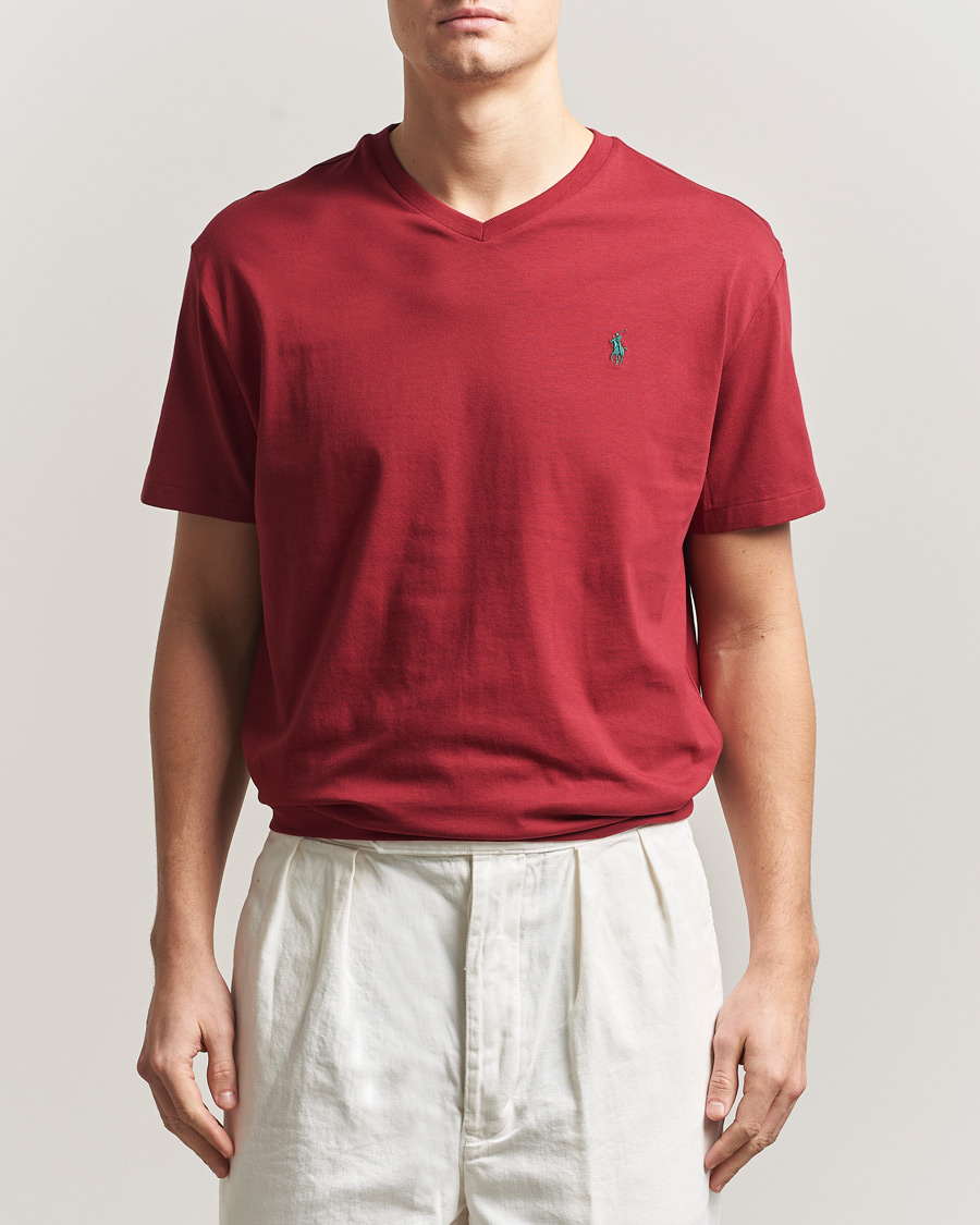 Heren | T-shirts | Polo Ralph Lauren | V-Neck T-Shirt Heritage Red