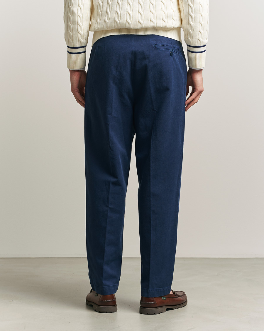 Heren | Broeken | Polo Ralph Lauren | Pleated Cotton Twill Chinos Dark Cobalt