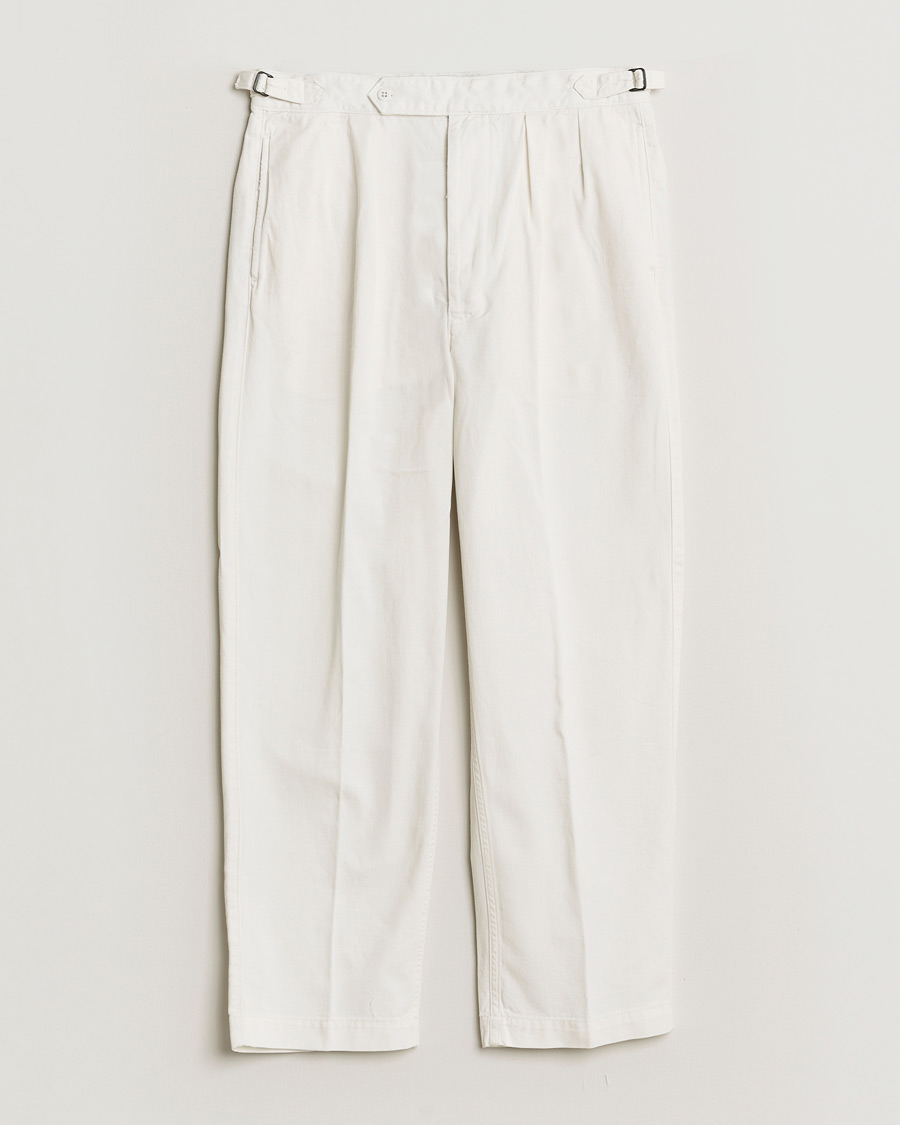 Heren | Broeken | Polo Ralph Lauren | Pleated Cotton Twill Chinos Deckwash White