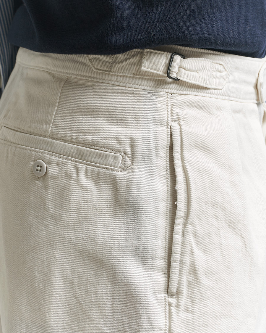 Heren | Broeken | Polo Ralph Lauren | Pleated Cotton Twill Chinos Deckwash White